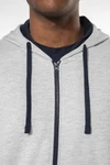 HERREN-KAPUZENSWEATSHIRT BICOLOR mit Reißverschluss