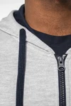 HERREN-KAPUZENSWEATSHIRT BICOLOR mit Reißverschluss