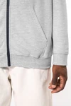 HERREN-KAPUZENSWEATSHIRT BICOLOR mit Reißverschluss