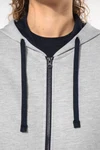 DAMEN-KAPUZENSWEATSHIRT BICOLOR mit Reißverschluss