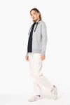DAMEN-KAPUZENSWEATSHIRT BICOLOR mit Reißverschluss