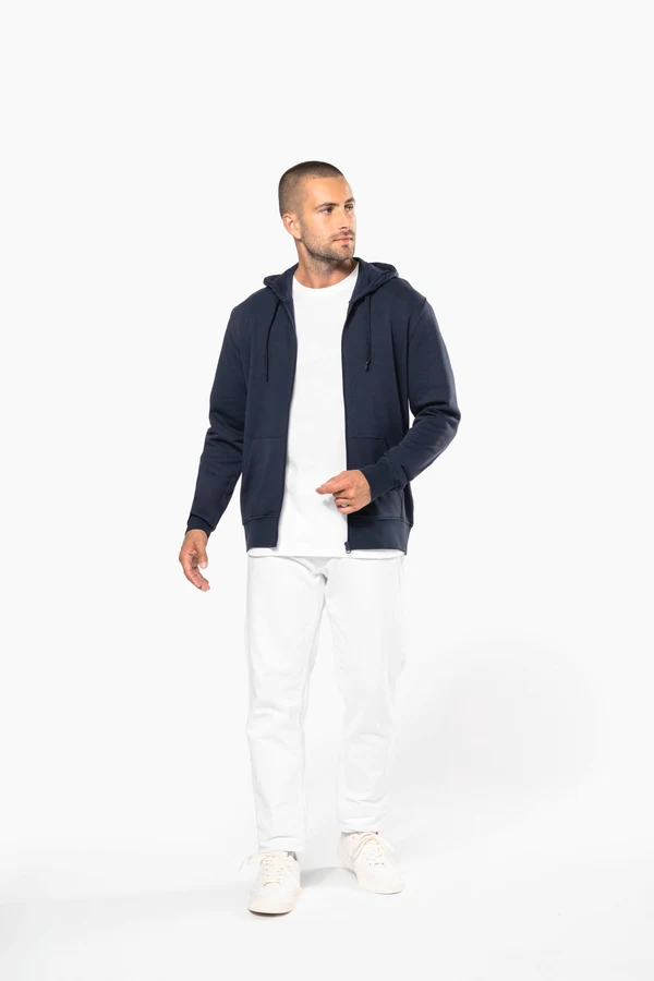 Umweltfreundliches Kapuzensweatshirt mit Reißverschluss Herren