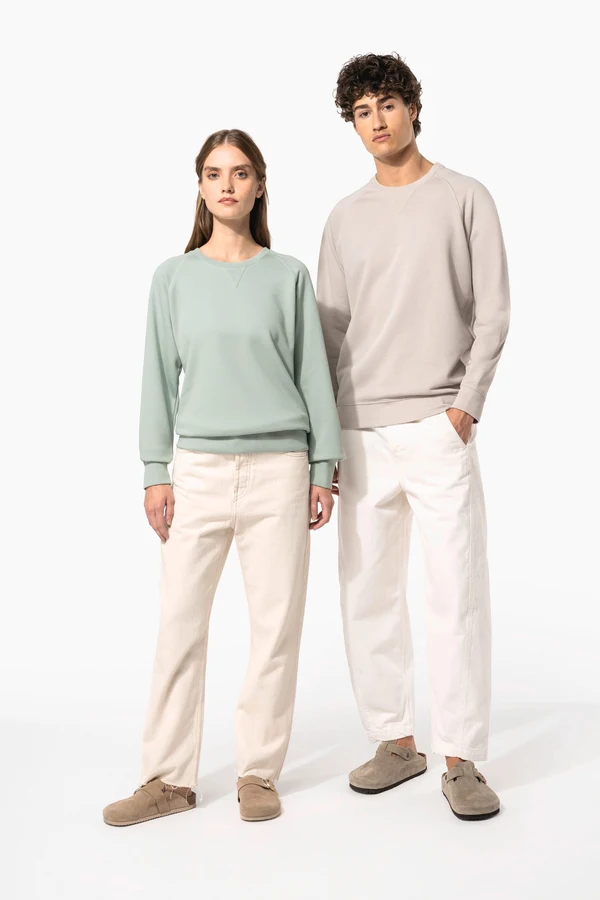Herren Sweatshirt BIO-BAUMWOLLE Rundhalsausschnitt Raglanärmel