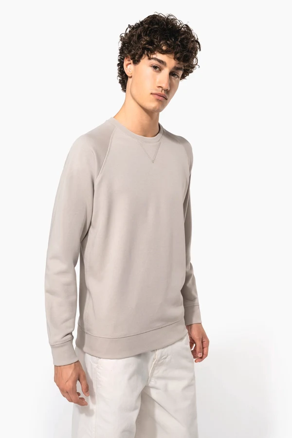 Herren Sweatshirt BIO-BAUMWOLLE Rundhalsausschnitt Raglanärmel