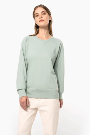 Damen Sweatshirt BIO-BAUMWOLLE Rundhalsausschnitt Raglanärmel