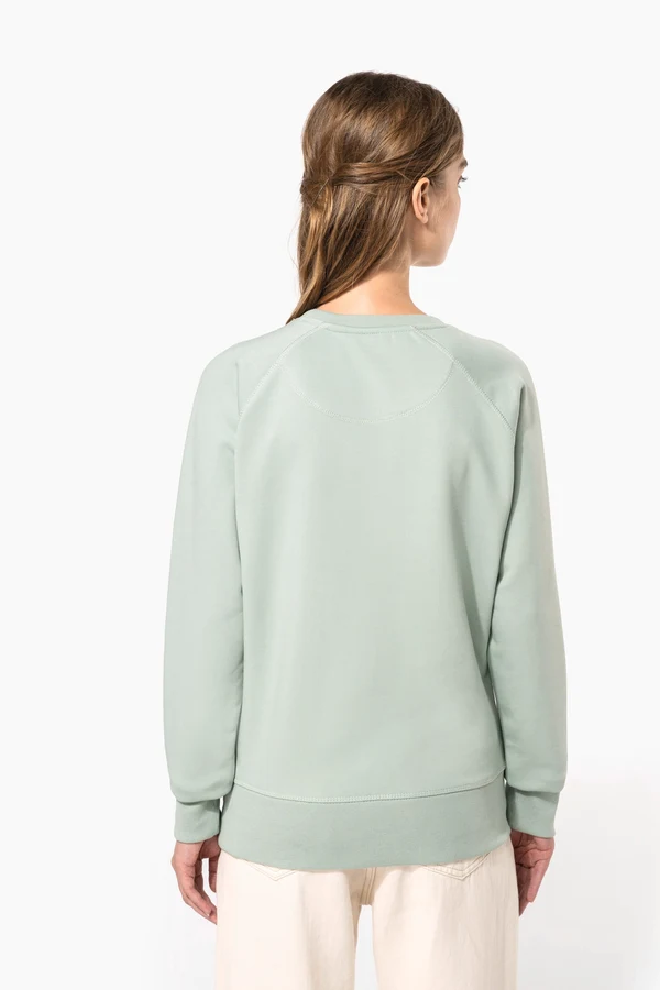 Damen Sweatshirt BIO-BAUMWOLLE Rundhalsausschnitt Raglanärmel