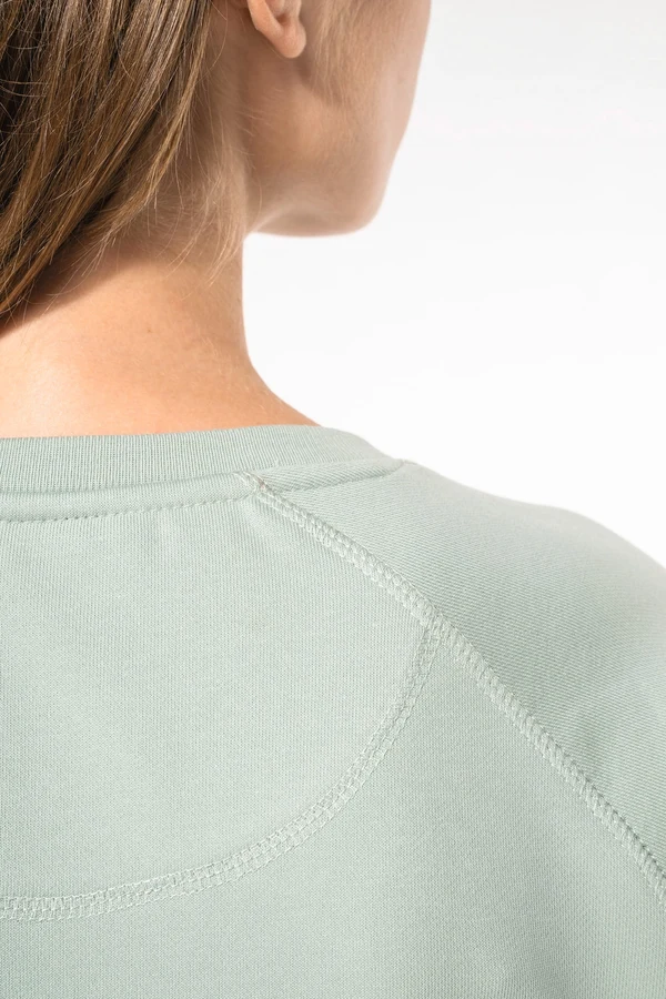 Damen Sweatshirt BIO-BAUMWOLLE Rundhalsausschnitt Raglanärmel