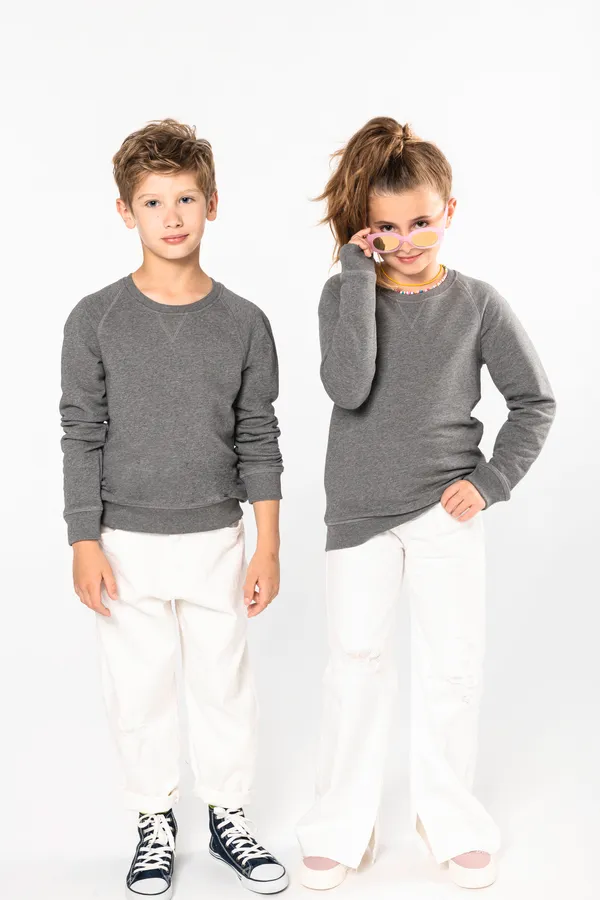 Bio-Sweatshirt für Kinder mit Raglanärmeln