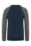 Zweifarbiges Herren-Sweatshirt French Terry mit Rundhalsausschnitt und Raglanärmeln AUS BIO-Baumwolle French Navy Heather / Grey Heather