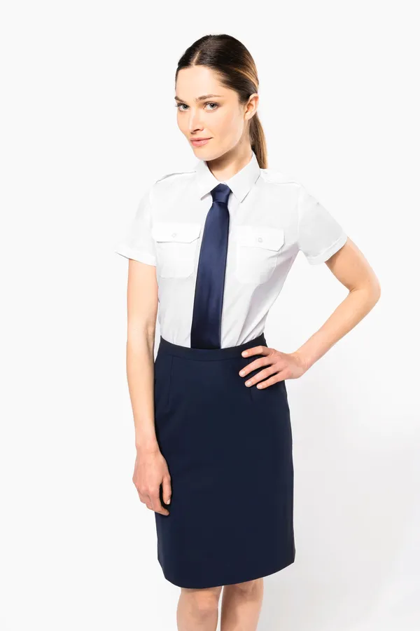 Kurzarm-Pilotenhemd für Damen
