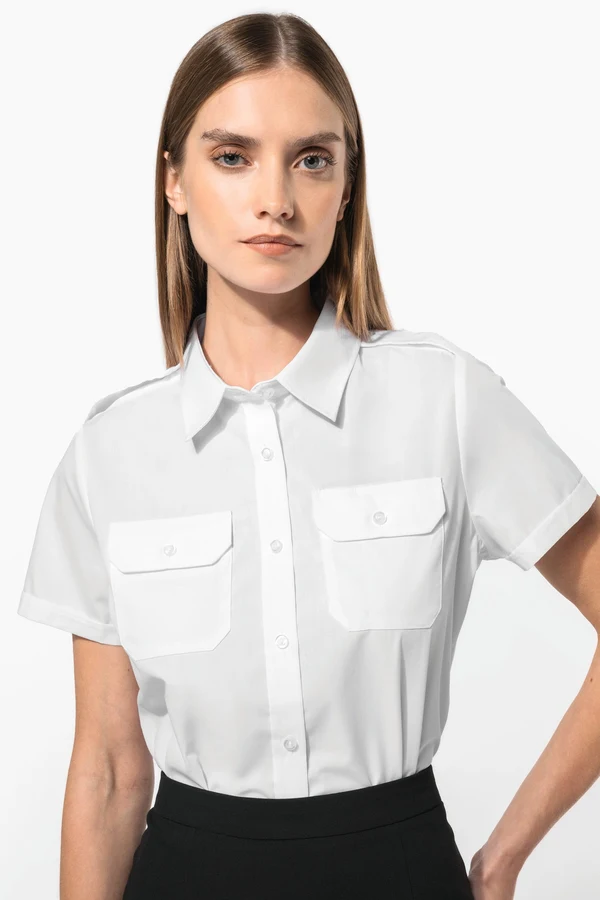 Kurzarm-Pilotenhemd für Damen