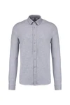 Langarmhemd aus Piqué Oxford Grey