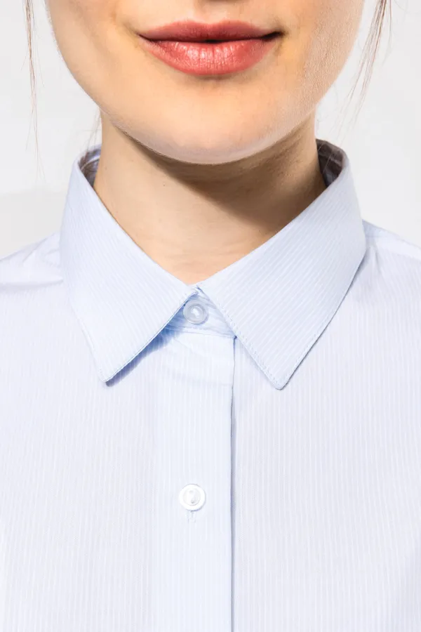 Langärmelige Popeline-Bluse