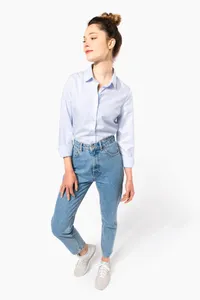 Langärmelige Popeline-Bluse