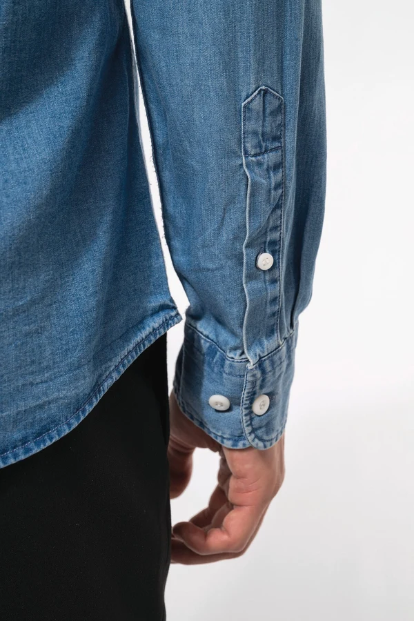 Herren Denimhemd