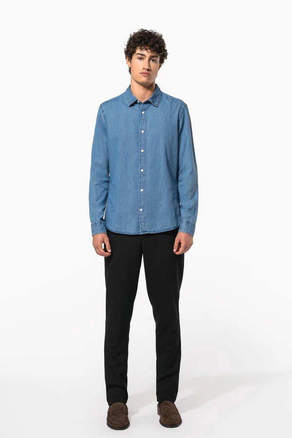 Herren Denimhemd