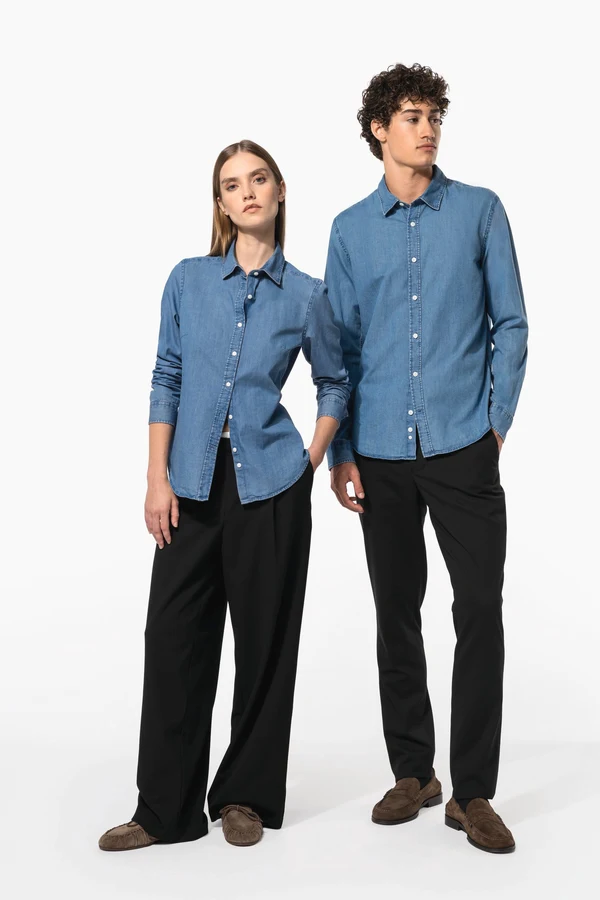 Herren Denimhemd
