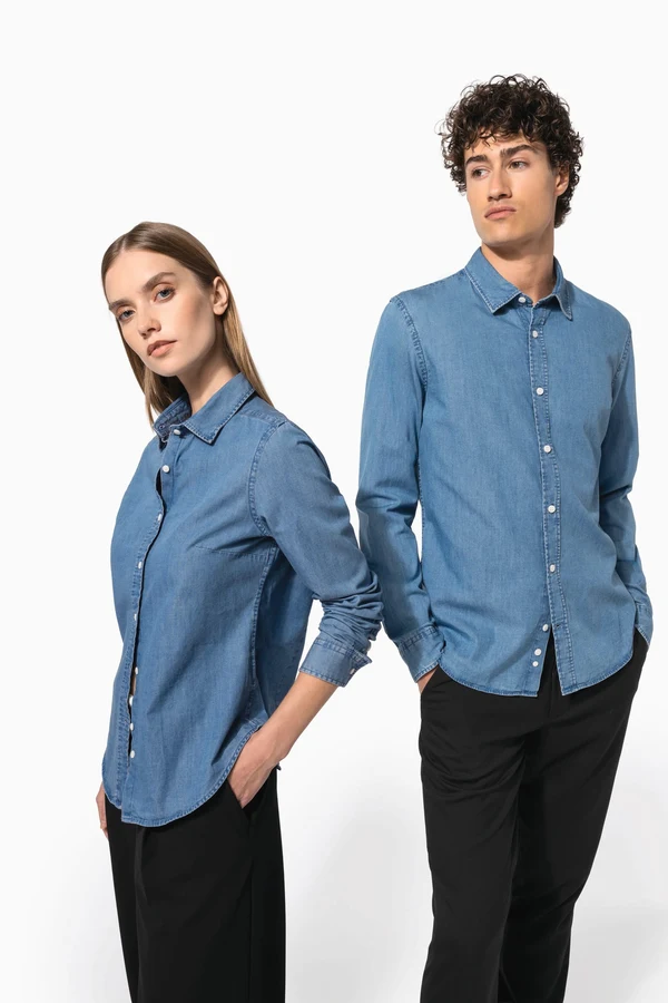 Herren Denimhemd