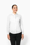 Damen hemdbluse mao-kragen langarm