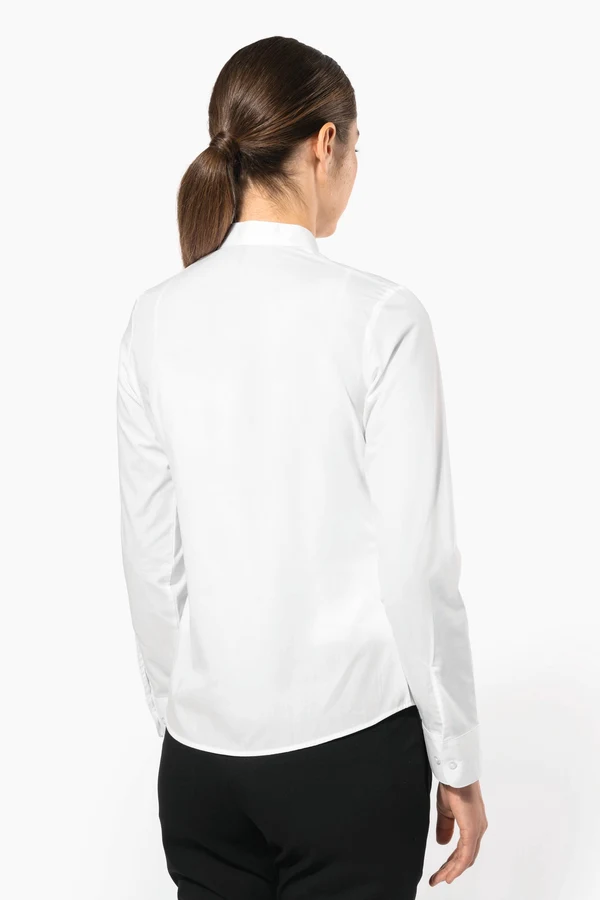 Damen hemdbluse mao-kragen langarm