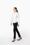 Damen hemdbluse mao-kragen langarm