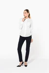 Damen hemdbluse mao-kragen langarm