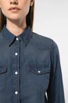 Damen denim-hemd langarm