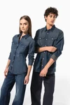 Damen denim-hemd langarm