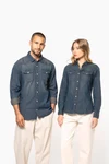 Damen denim-hemd langarm