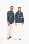 Damen denim-hemd langarm
