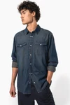 Herren denim-hemd langarm