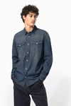 Herren denim-hemd langarm