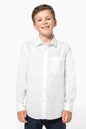 Kinder Popelin-Hemd Langarm