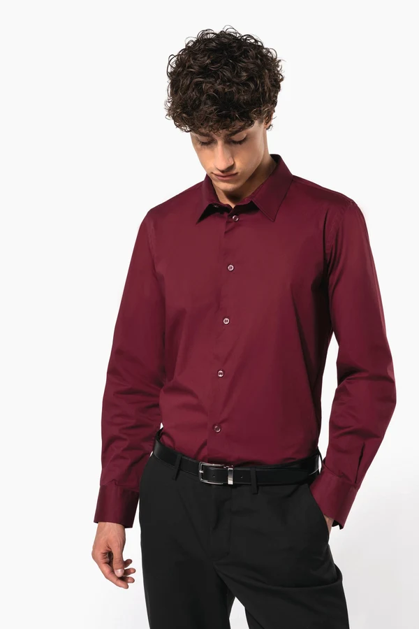 Herren Stretchhemd Langarm