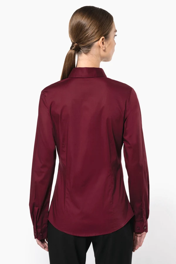 Damen Stretchbluse Langarm