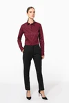 Damen Stretchbluse Langarm