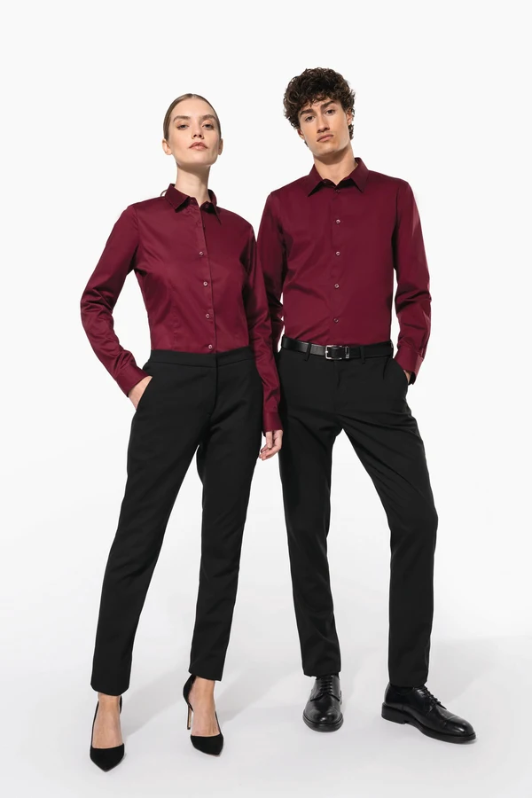 Damen Stretchbluse Langarm