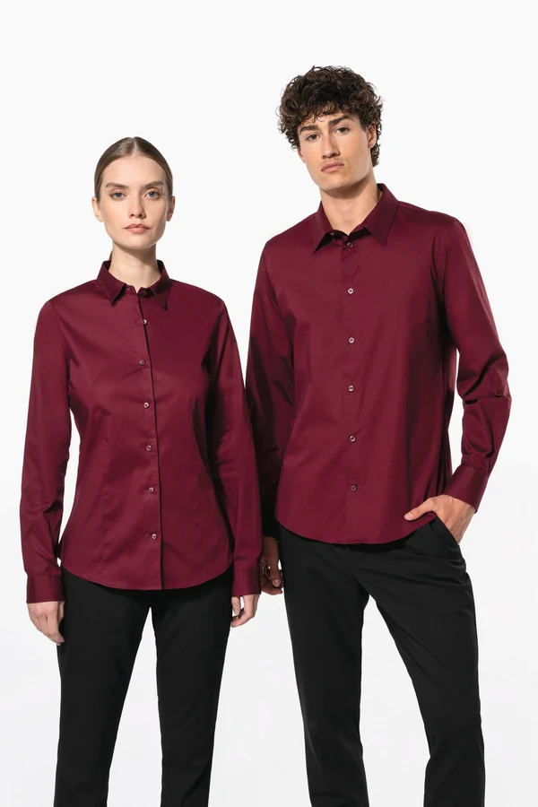 Damen Stretchbluse Langarm