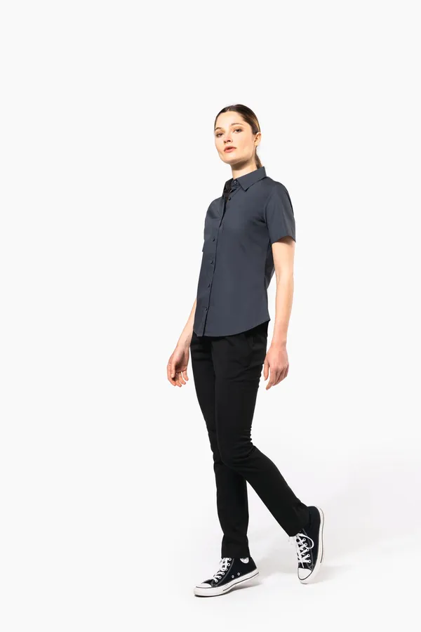 Damen Stretchbluse Kurzarm