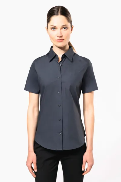 Damen Stretchbluse Kurzarm
