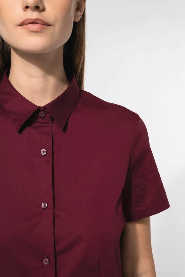 Damen Stretchbluse Kurzarm