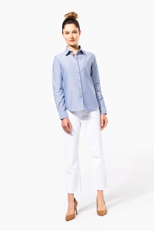Damen Oxfordbluse Langarm