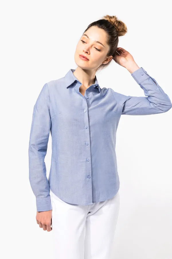 Damen Oxfordbluse Langarm