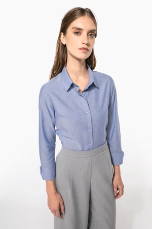 Damen Oxfordbluse Langarm