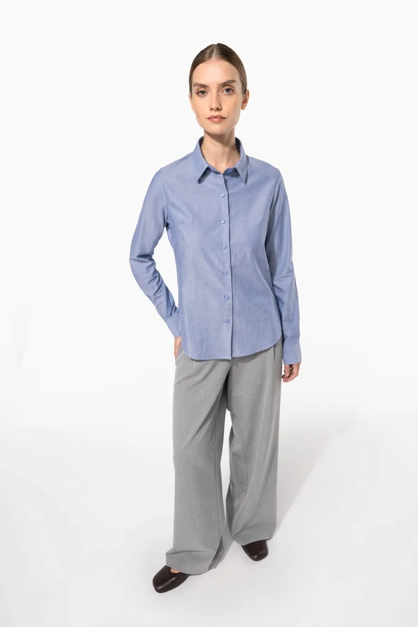 Damen Oxfordbluse Langarm