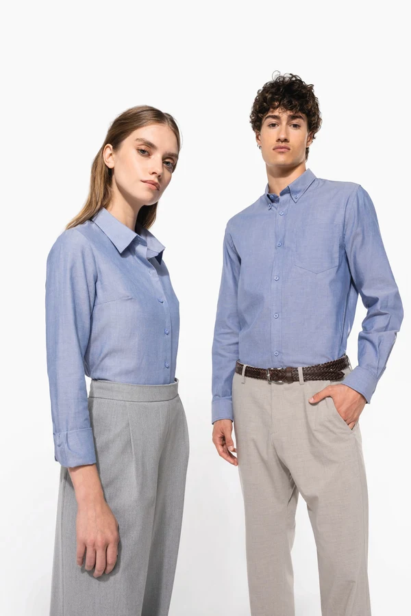 Damen Oxfordbluse Langarm
