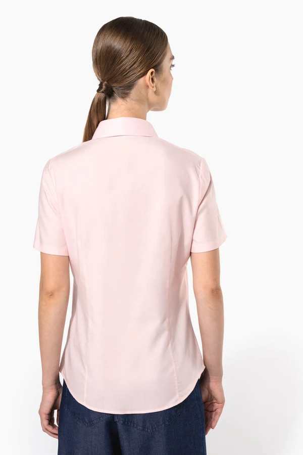Damen Oxford Kurzarmbluse
