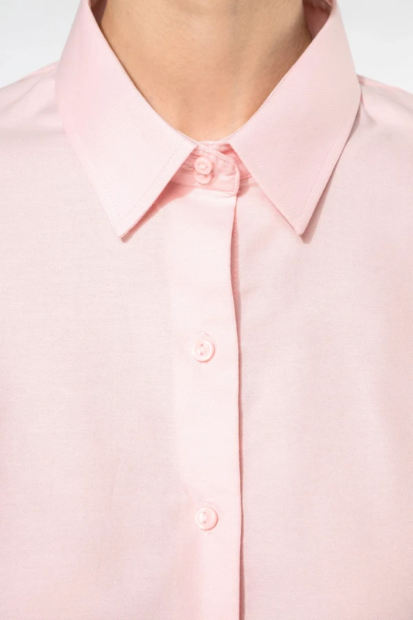 Damen Oxford Kurzarmbluse