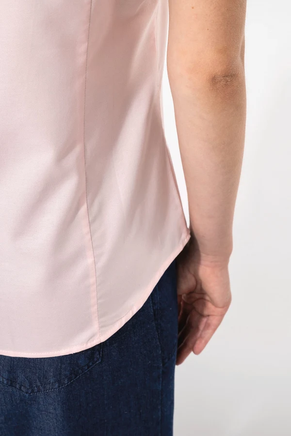 Damen Oxford Kurzarmbluse