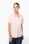 Damen Oxford Kurzarmbluse